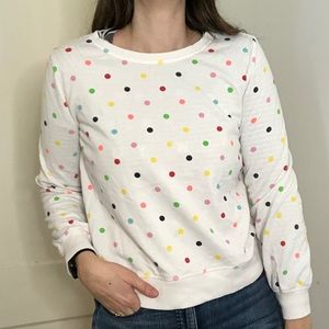 ONLY rainbow polka dot light jersey long sleeve sweater